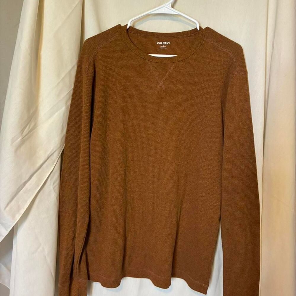 Old-navy Men's Brown and Tan Shirt